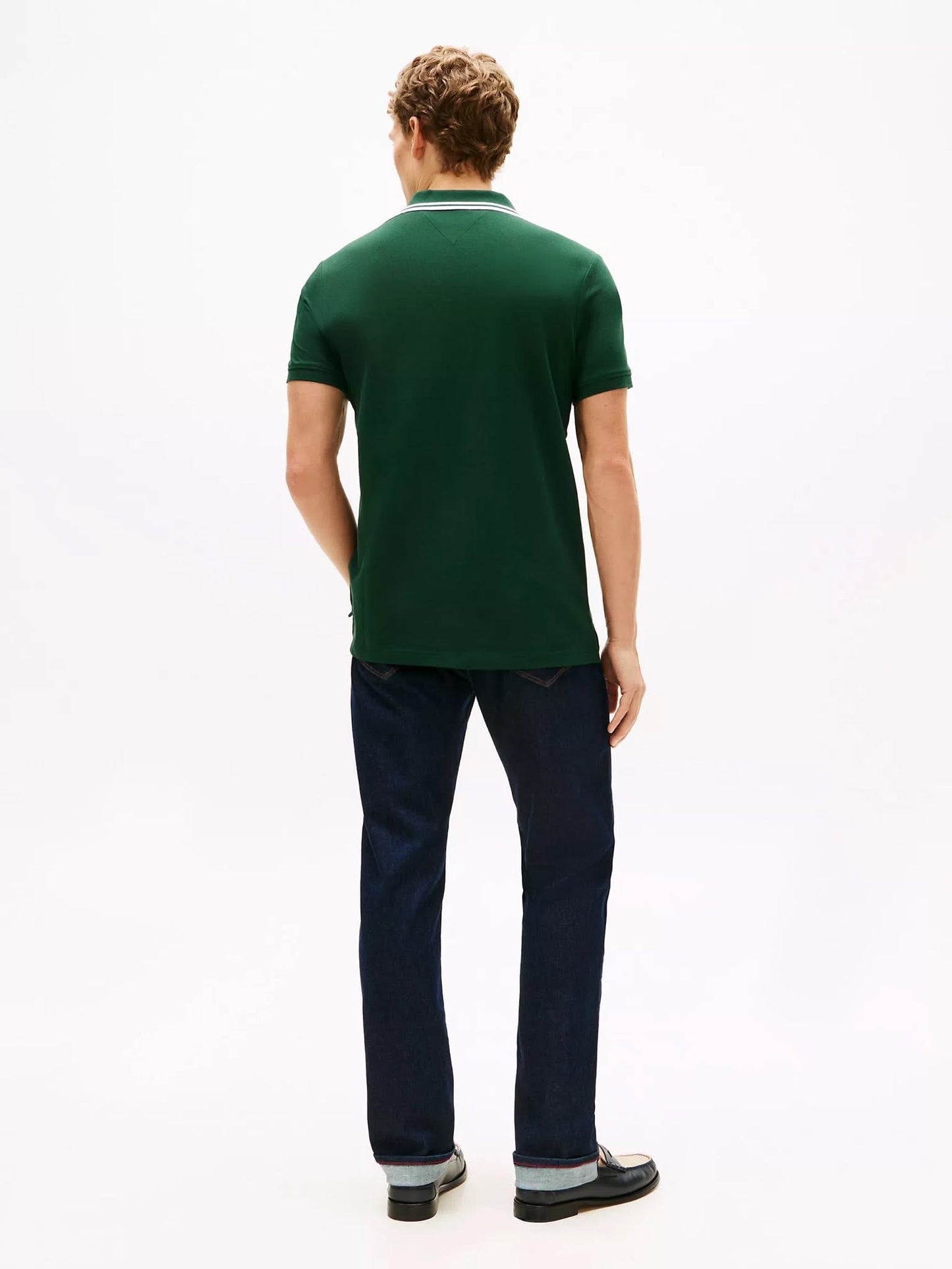 Polo en piqué avec monogramme et écusson, coupe régulière