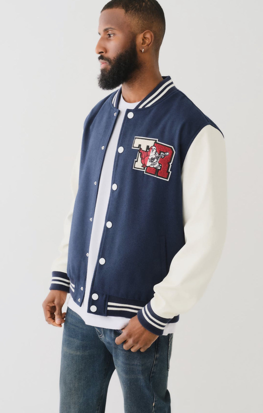 Veste universitaire avec écusson de fer à cheval