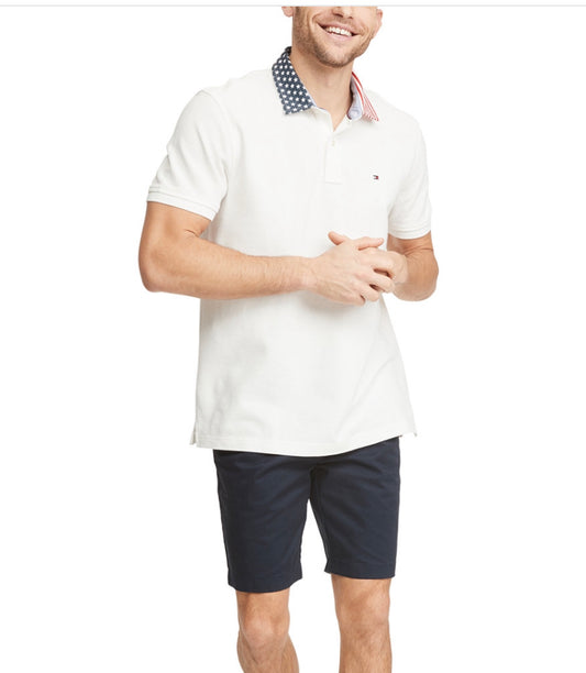 Polo homme col drapeau USA
