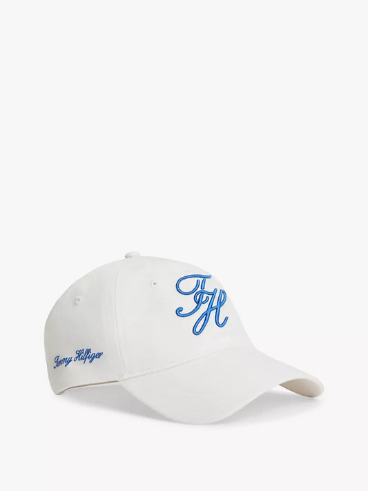 Casquette de baseball blanche avec monogramme  logo script brodé