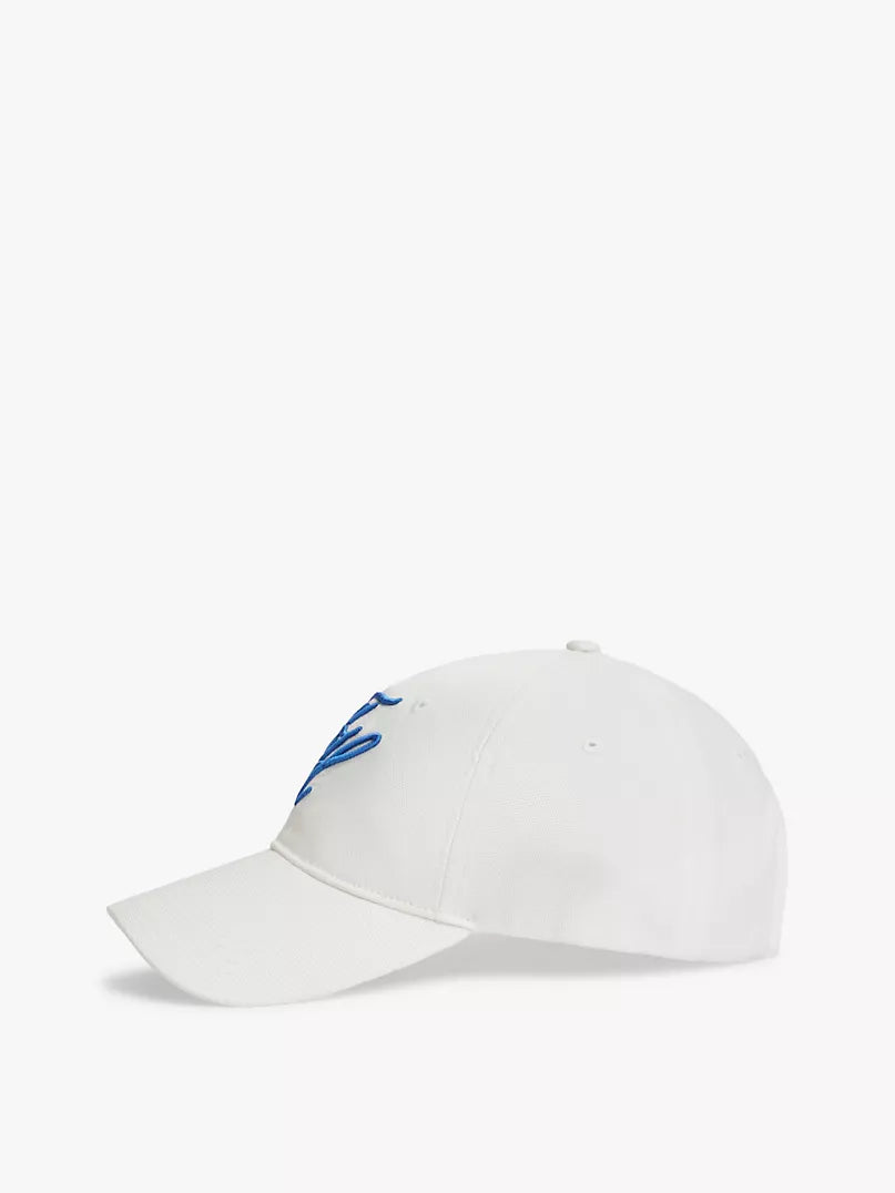 Casquette de baseball blanche avec monogramme  logo script brodé