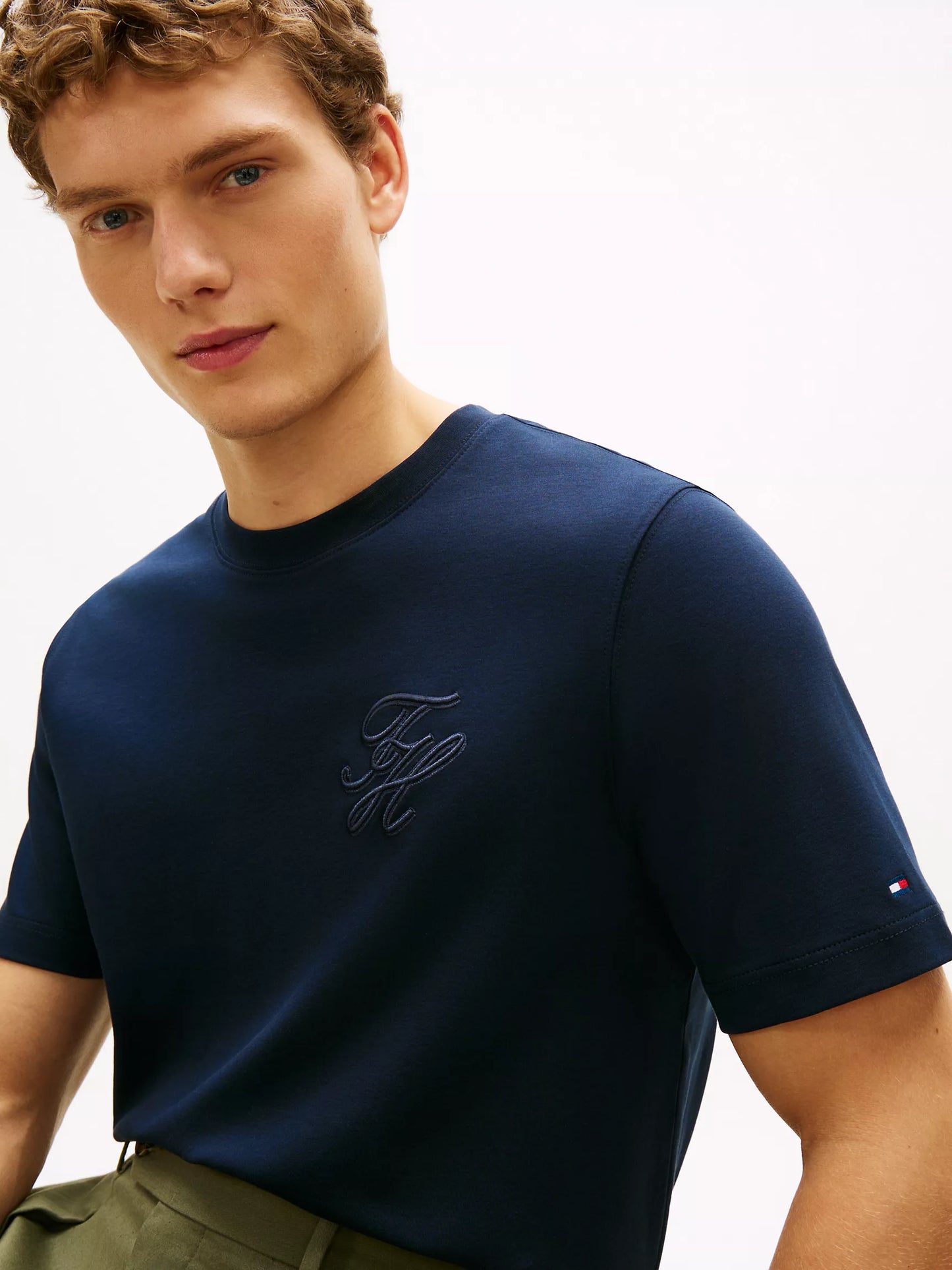 T-shirt Tommy Hilfiger Interlock à monogramme signature