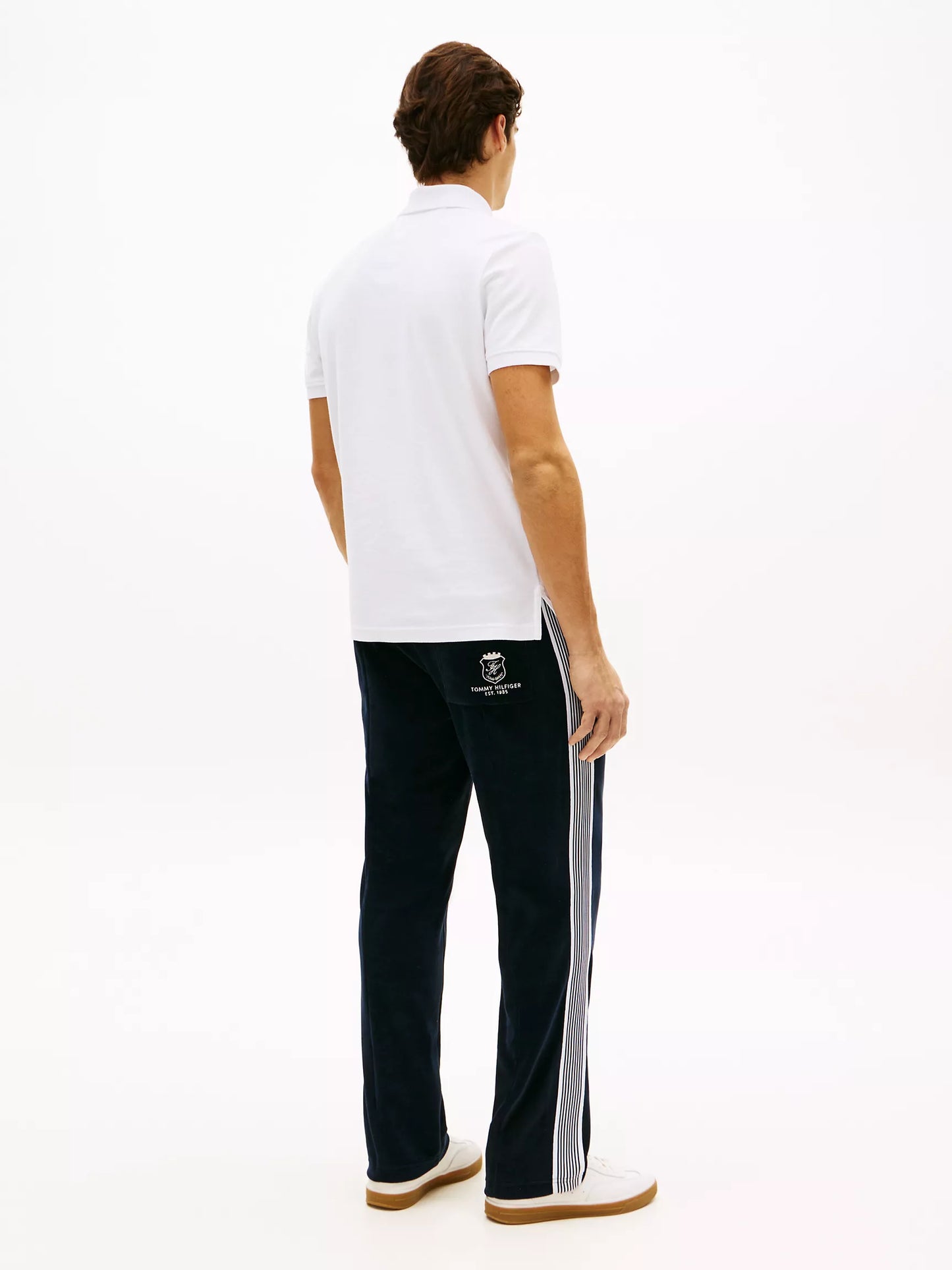 Polo en piqué à monogramme script coupe classique