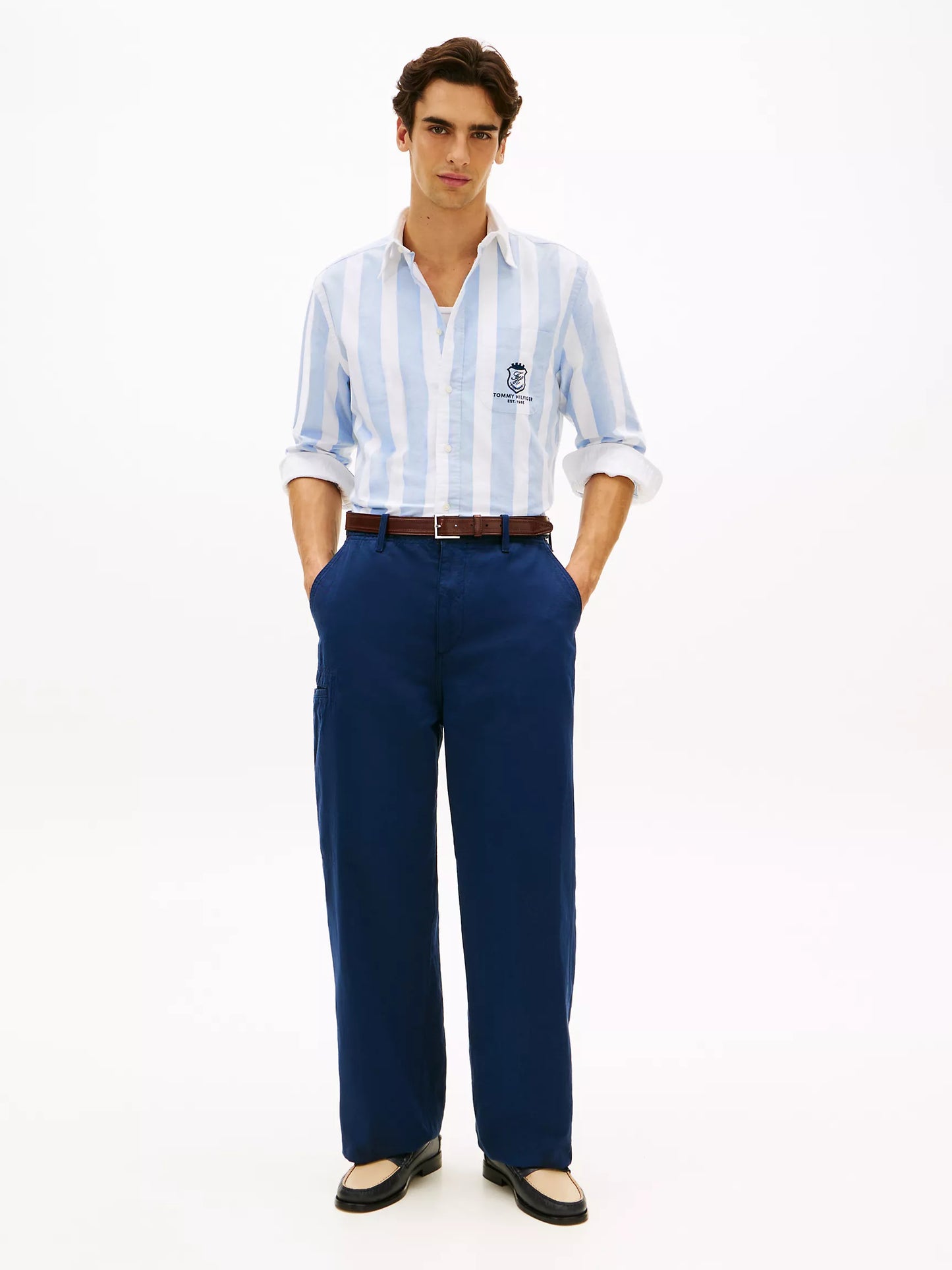 Chemise Oxford coupe classique avec écusson monogramme