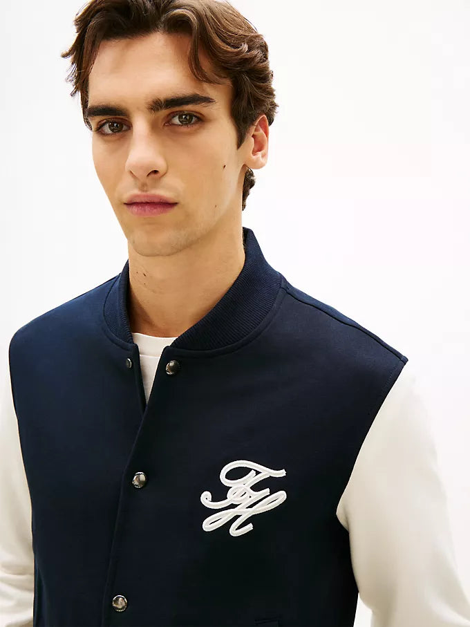 Veste Universitaire  en tissu Terry lourd avec monogramme Script