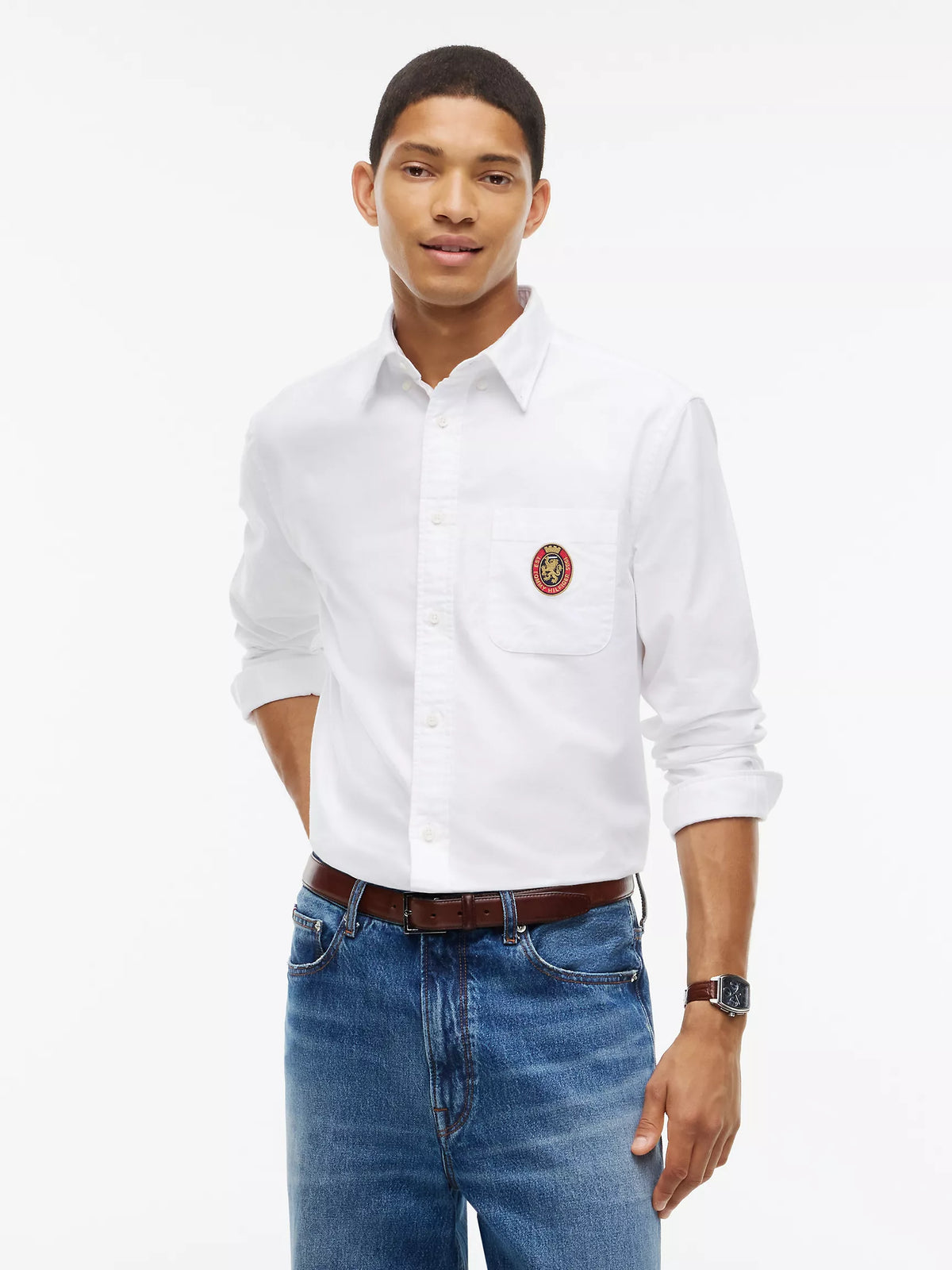 Chemise Oxford Classic Fit à logo écusson