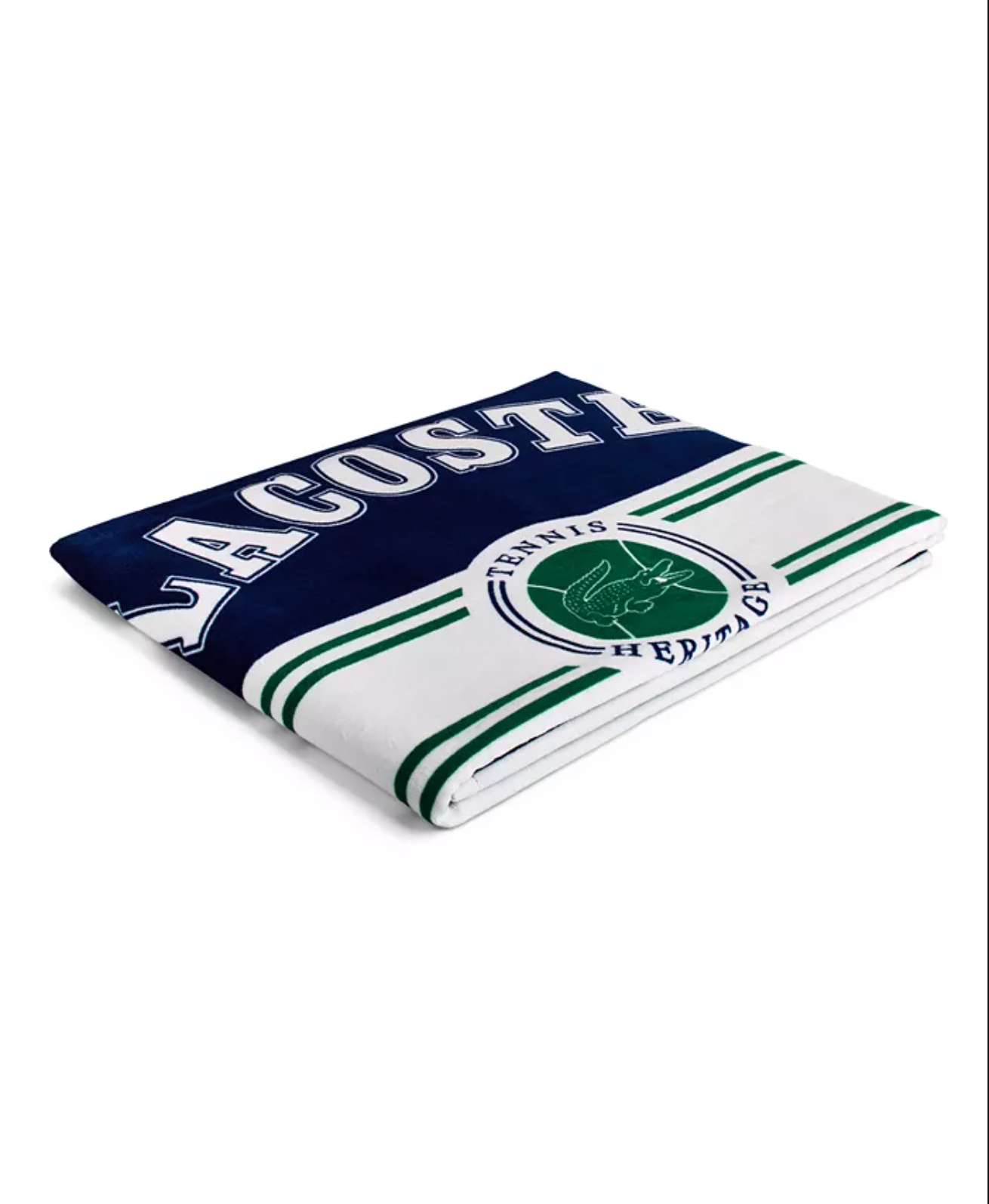 Lacoste Maison Serviette de plage en coton Lacoste avec écusson emblématique