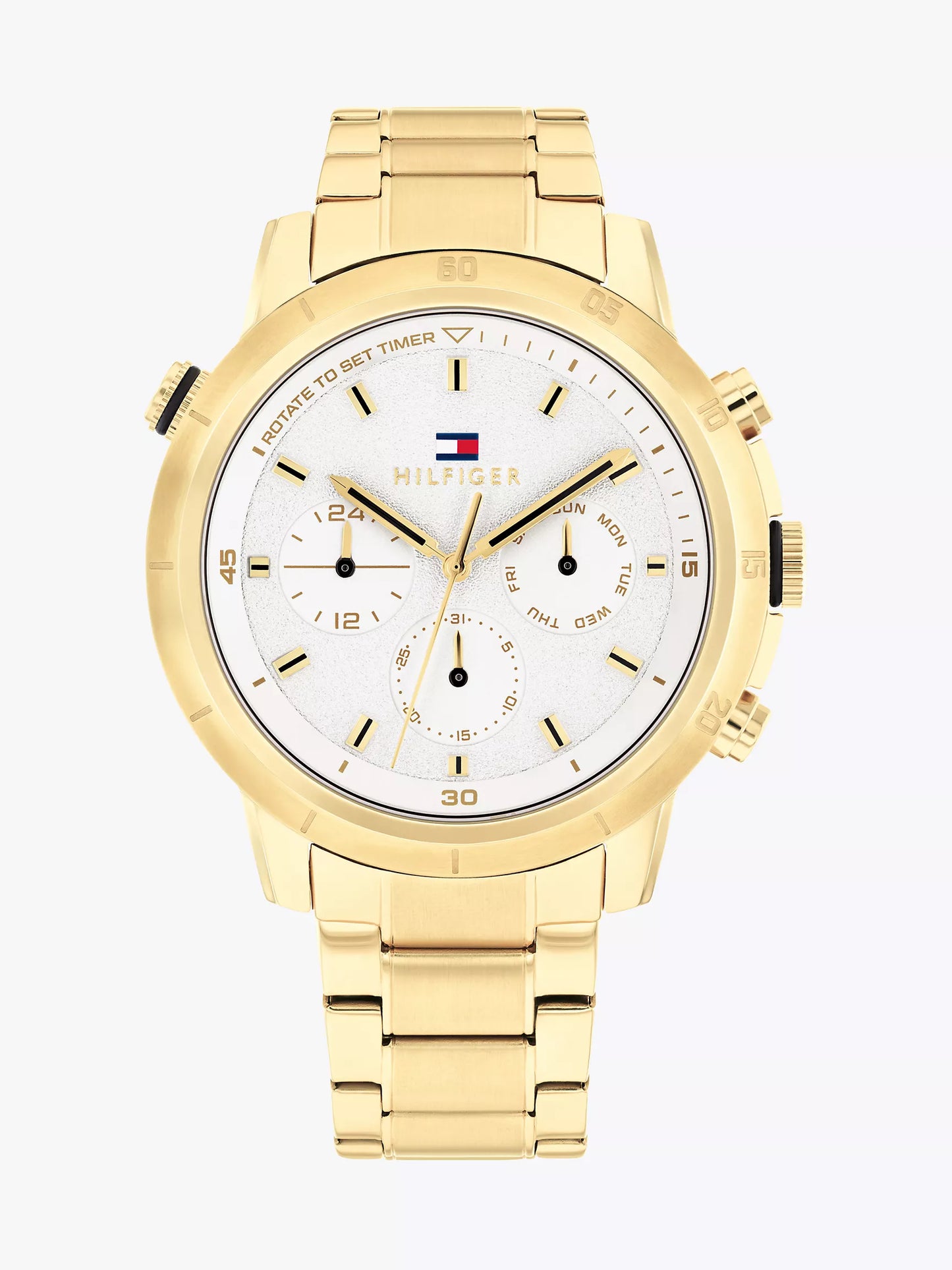 Montre décontractée avec bracelet plaqué or