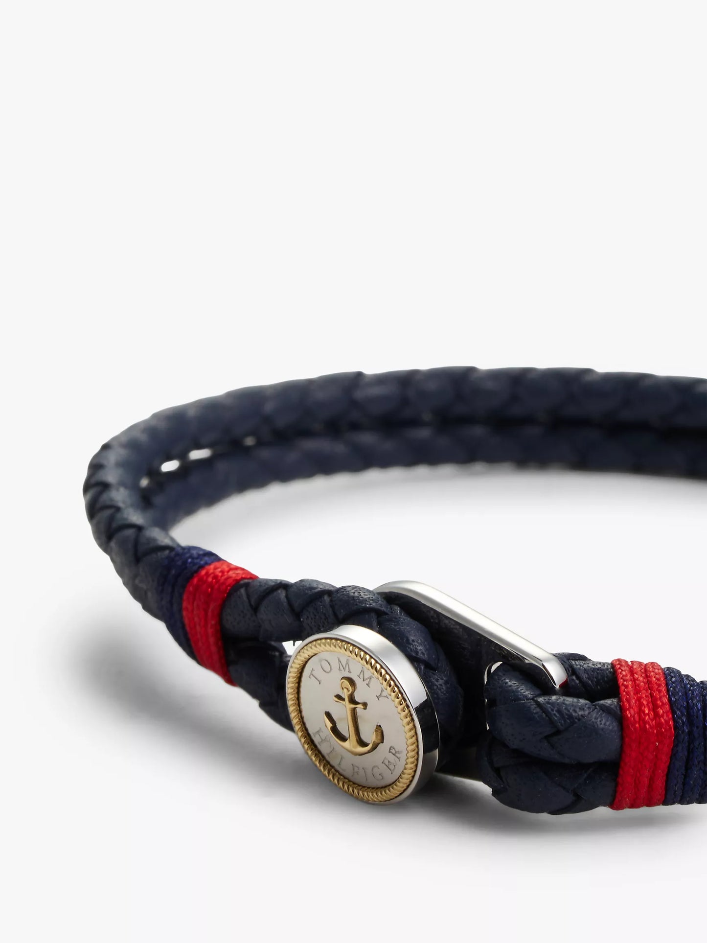 Bracelet nautique tressé en cuir Tommy Hilfiger
