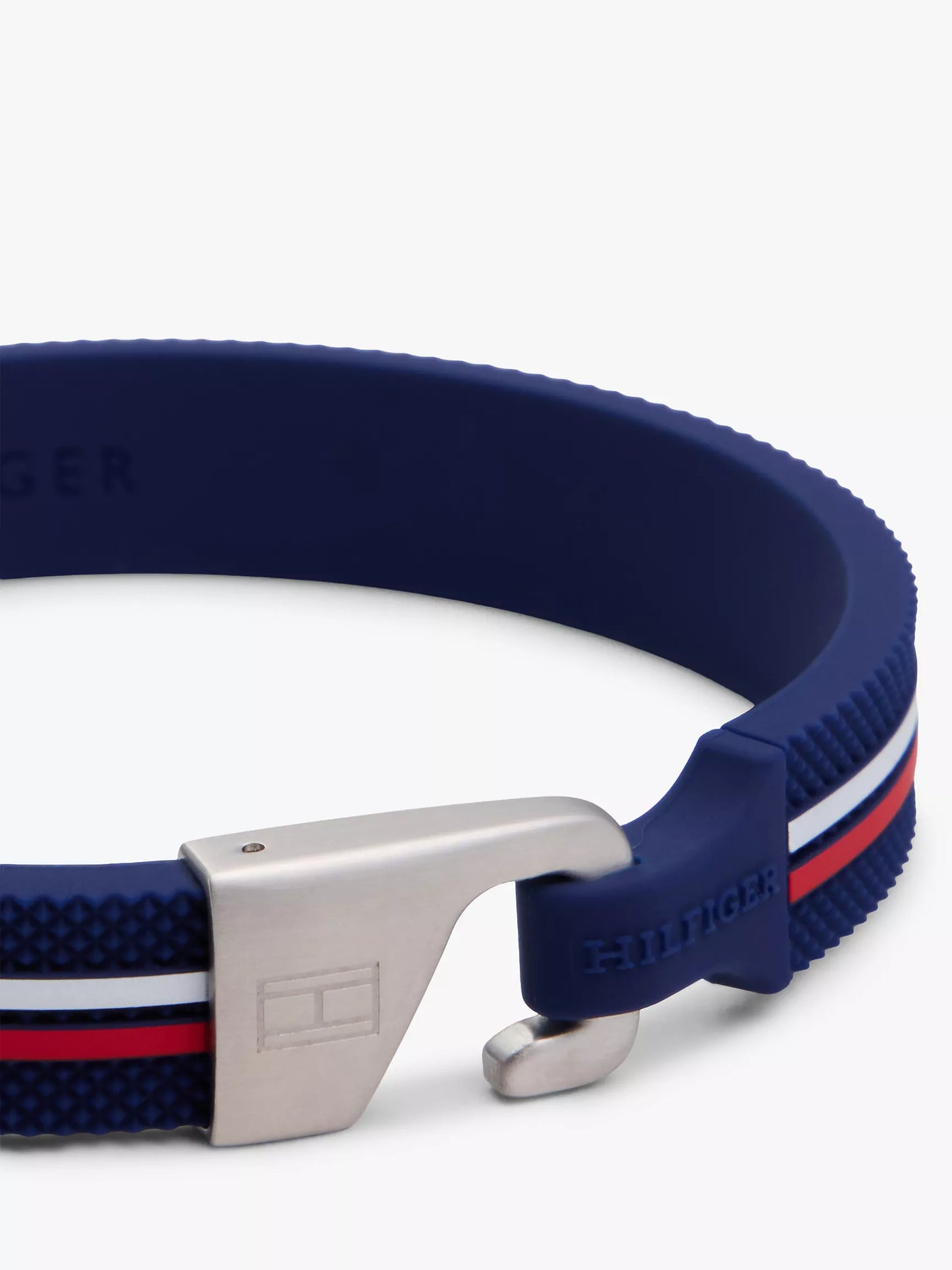 Bracelet en silicone à rayures signature