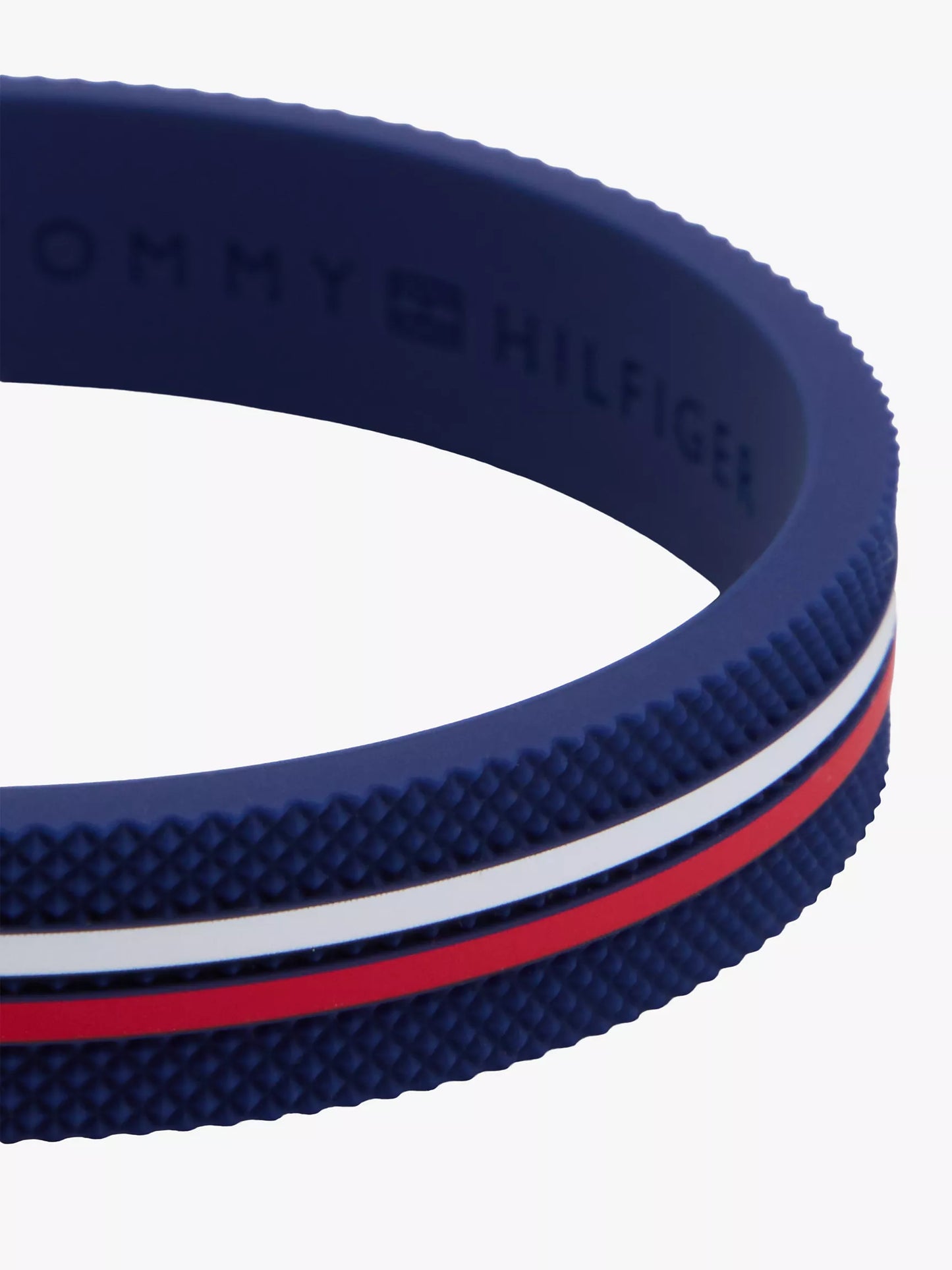 Bracelet en silicone à rayures signature