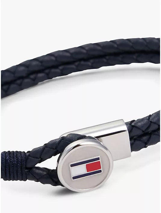 Bracelet en cuir tressé Navy