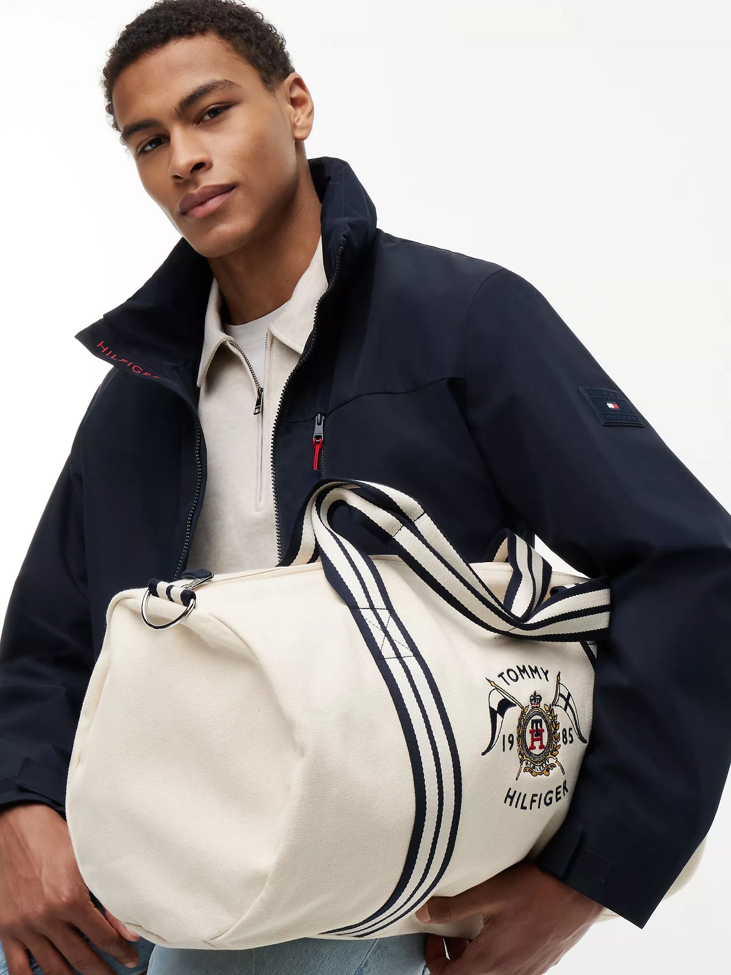 Sac de voyage en toile avec blason nautique