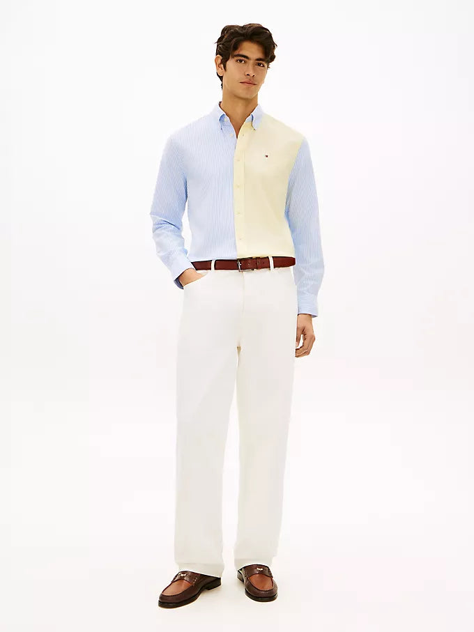 Chemise Regular Fit à rayures colorblock