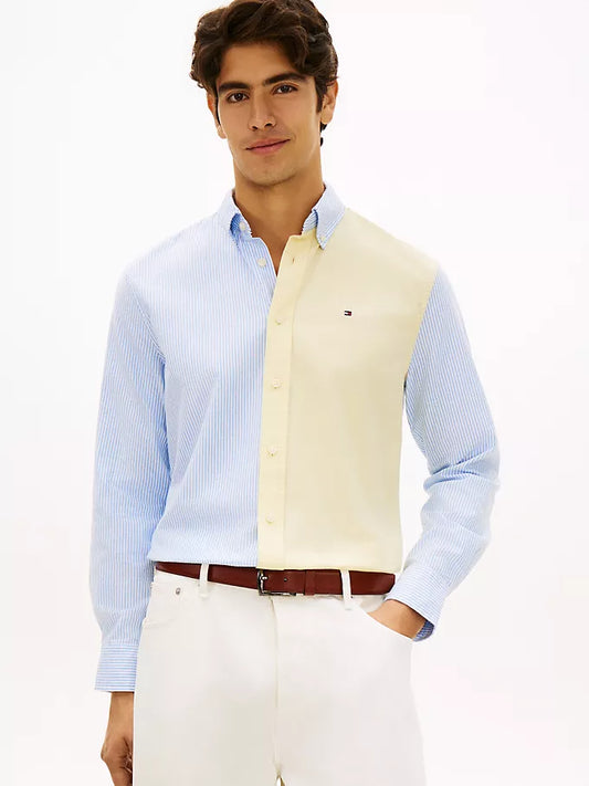 Chemise Regular Fit à rayures colorblock