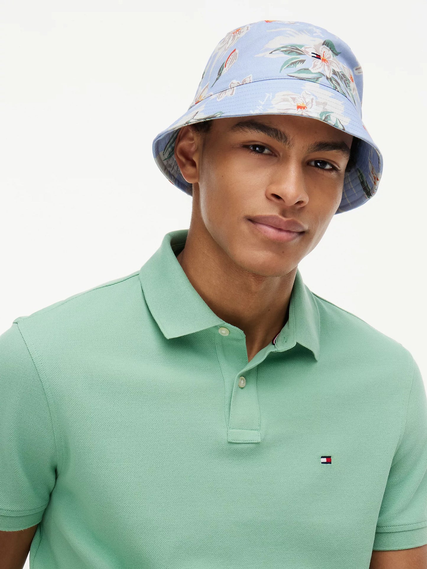 Chapeau bob à imprimé floral