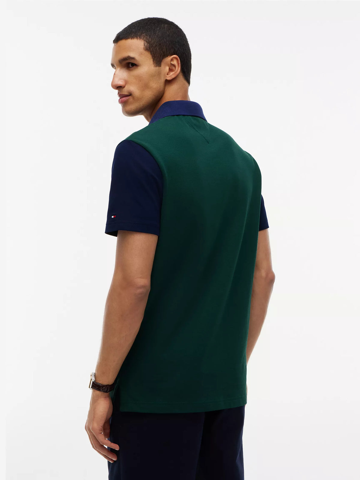 Polo Regular Fit à logo écusson colorblock