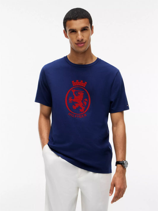 T-shirt à grand logo écusson
