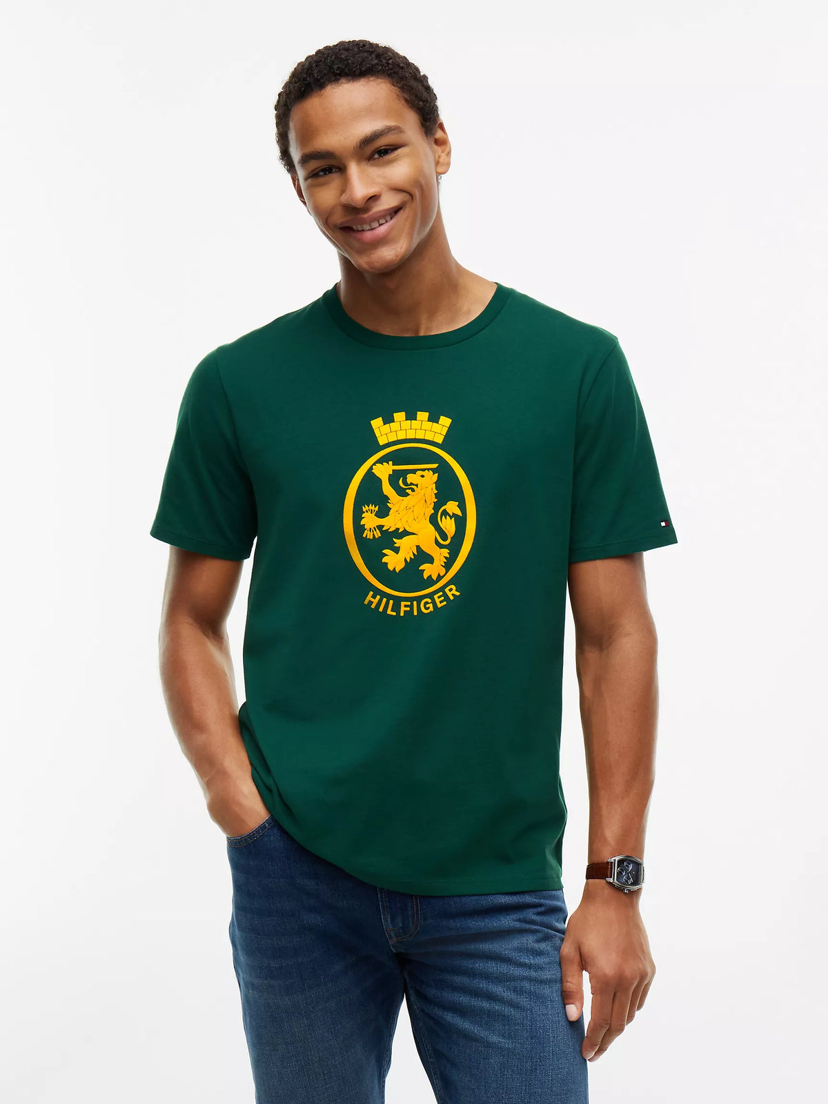 T-shirt à grand logo écusson