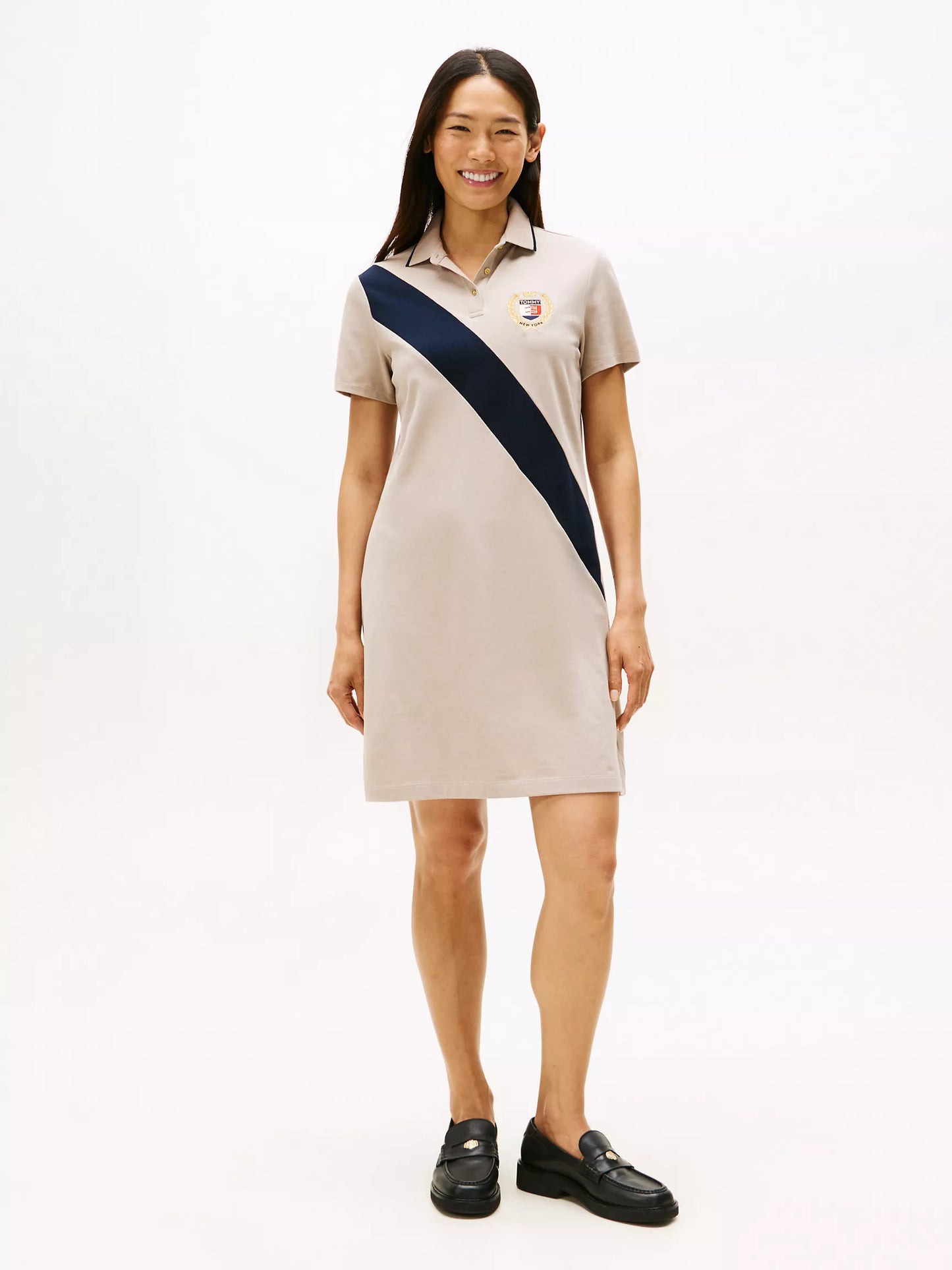 Robe polo à rayures Banner