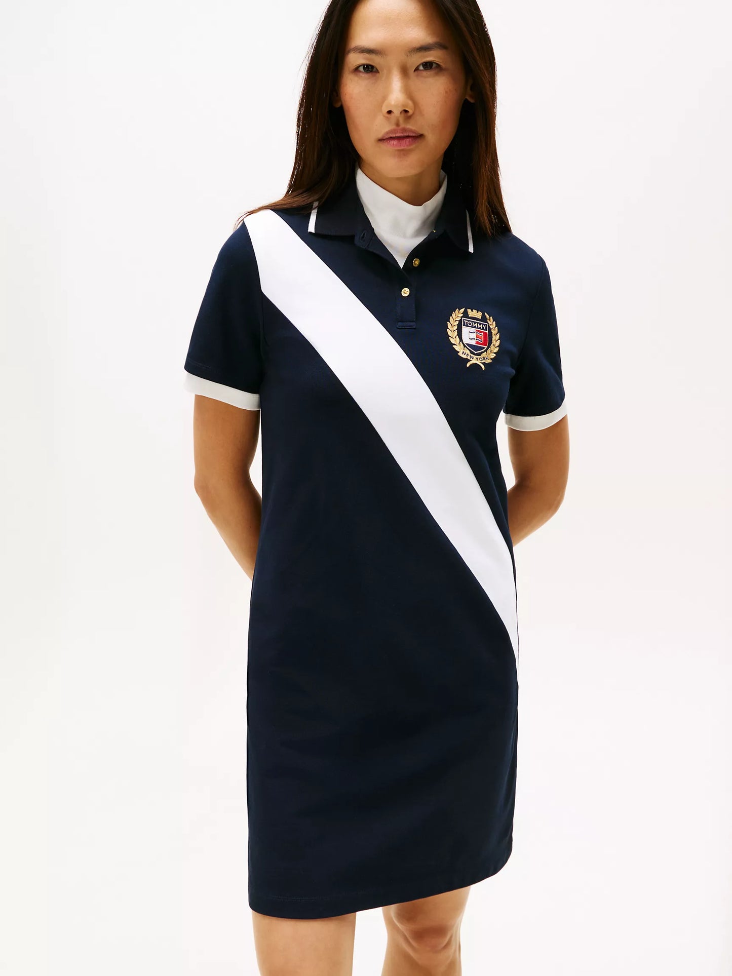 Robe polo à rayures Banner