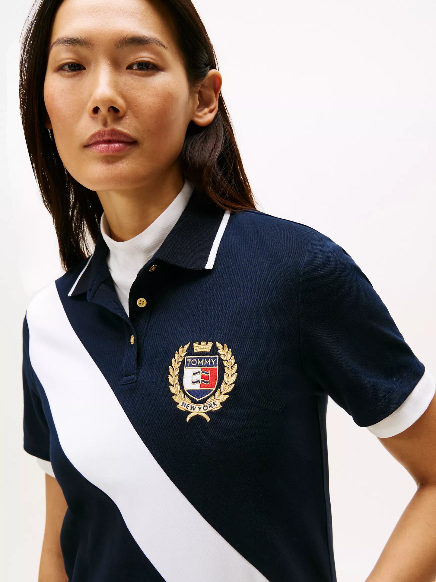 Robe polo à rayures Banner