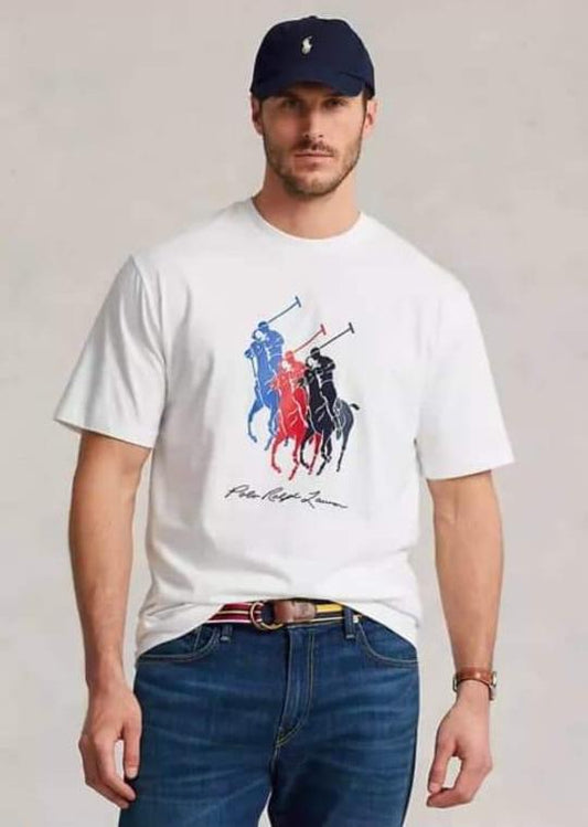 T-shirt à coupe classique avec triple poney