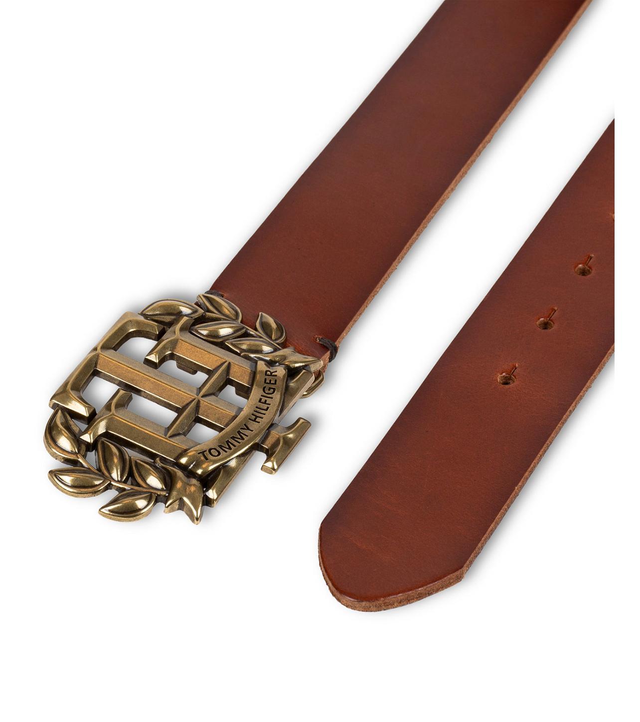 Ceinture en cuir pour homme à boucle plaque monogramme emblématique