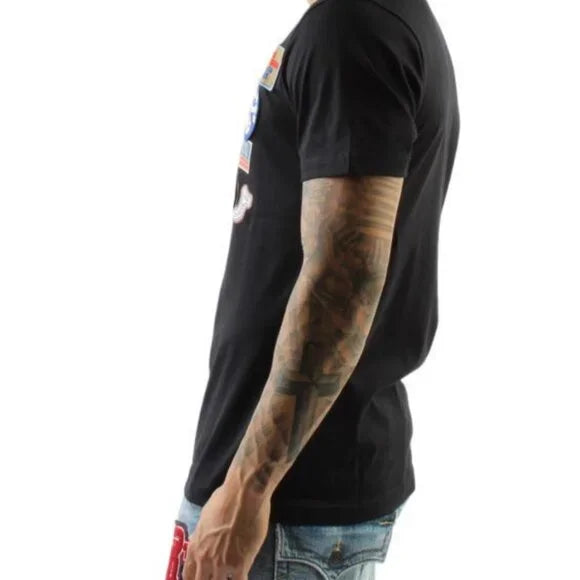 T-shirt blanc pour homme avec écusson universitaire