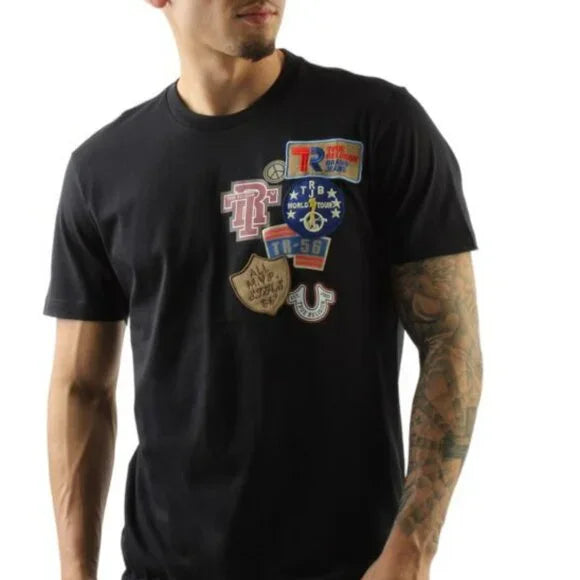T-shirt blanc pour homme avec écusson universitaire