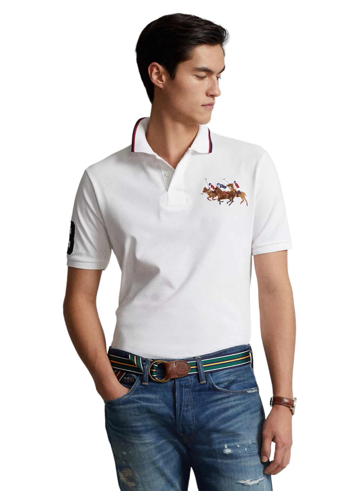 Polo  coupe slim personnalisée à triple poney  Cruise