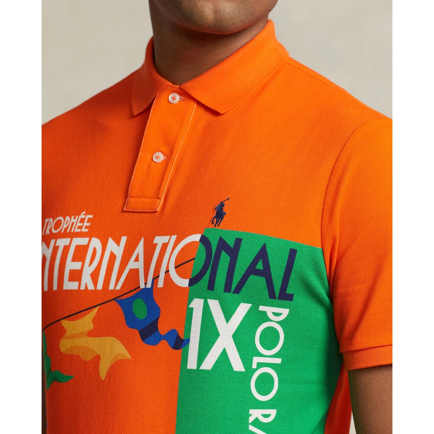 Polo graphique en maille – Coupe classique pour homme