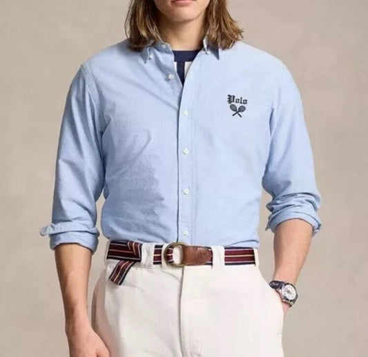 Chemise Oxford brodée P-Wing – Coupe classique