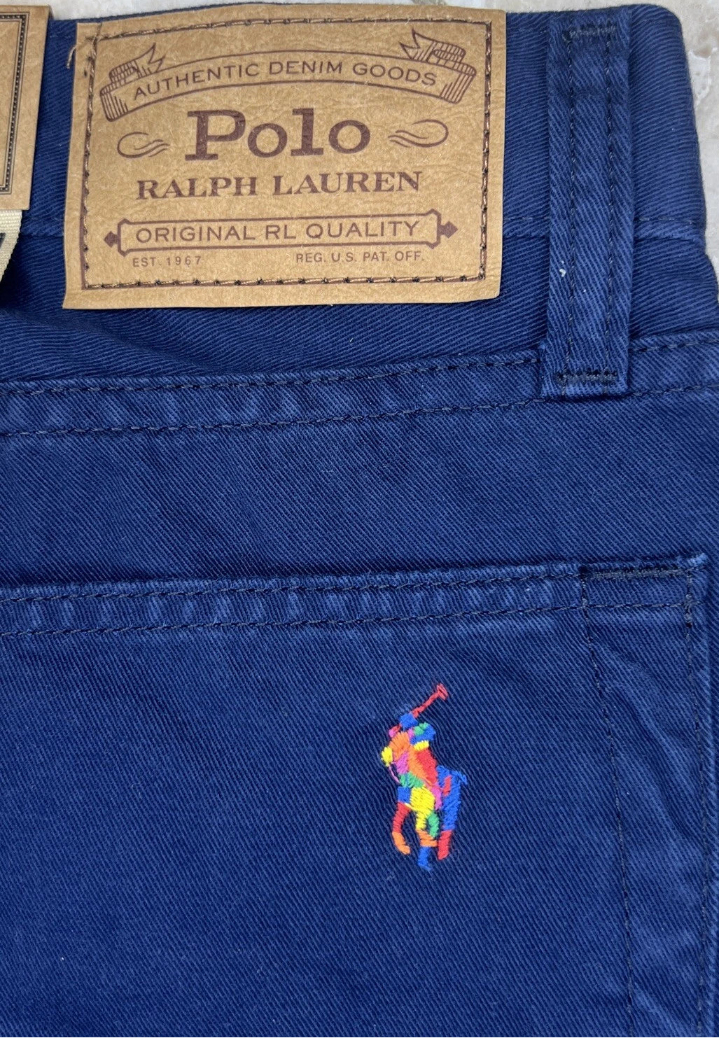 Jean Sullivan Slim Fit à Pony multicolore Bleu