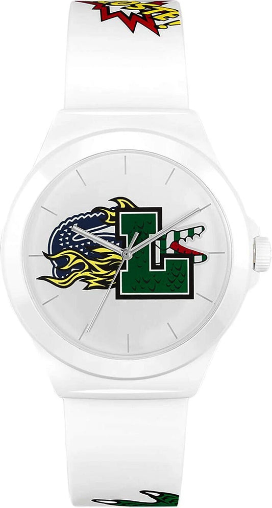 Montre homme Lacoste Neocroc en silicone blanc