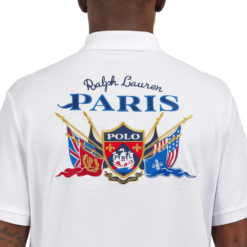 Polo en maille brodé « Paris »