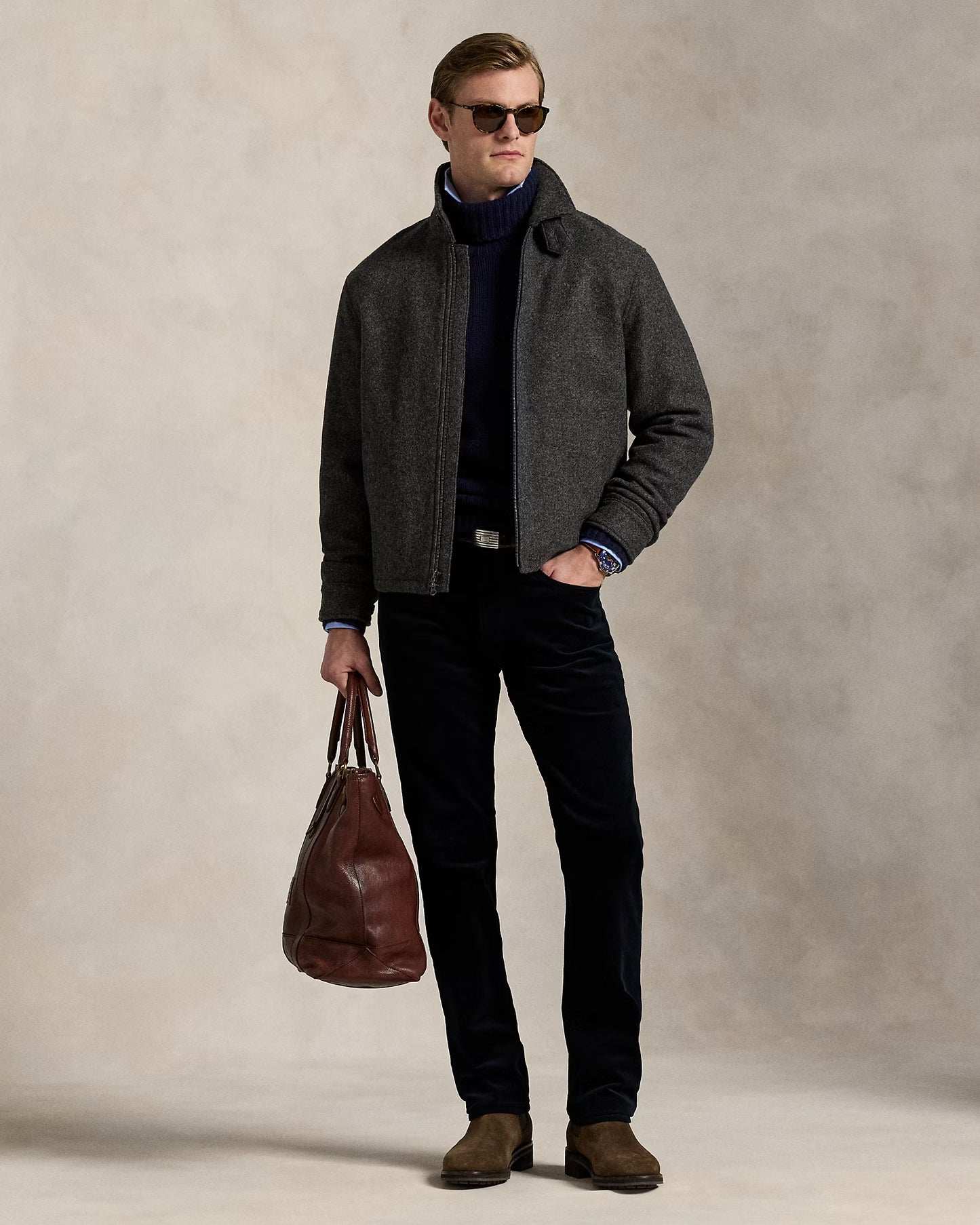 Pantalon Varick Slim Straight en Velours Côtelé