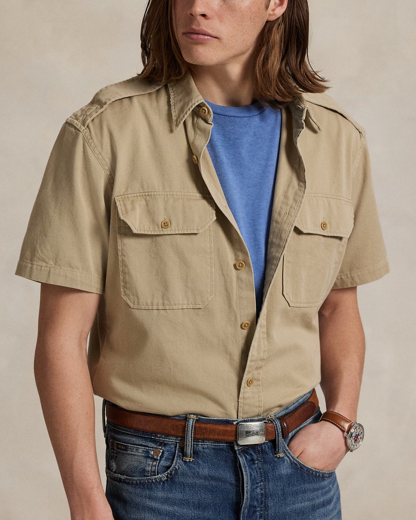 Chemise de travail en twill