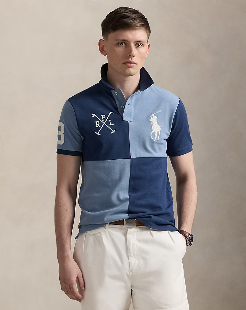 Polo en mesh Big Pony – Coupe Custom Slim Fit