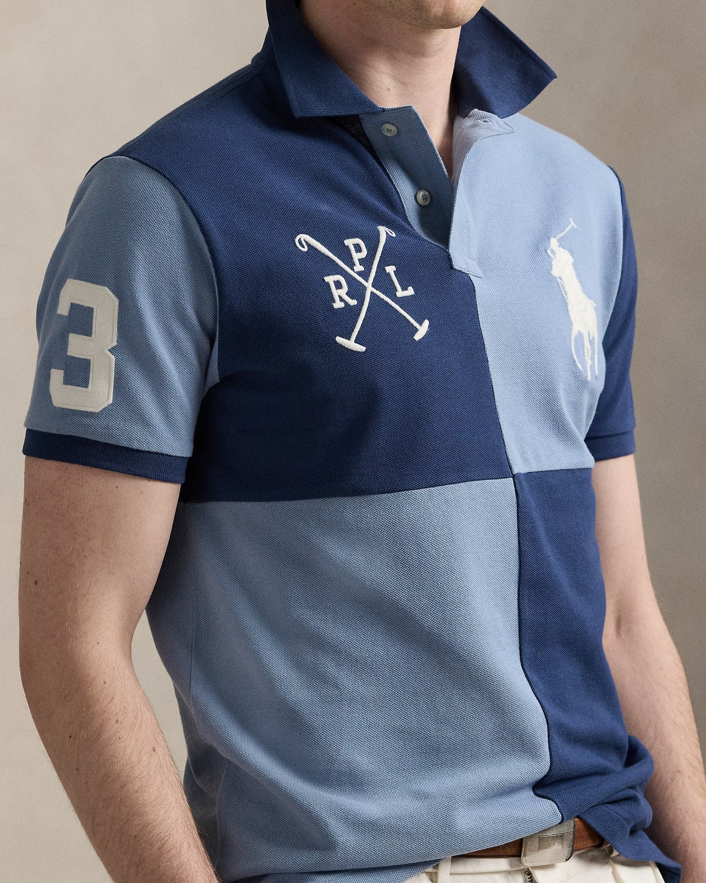 Polo en mesh Big Pony – Coupe Custom Slim Fit