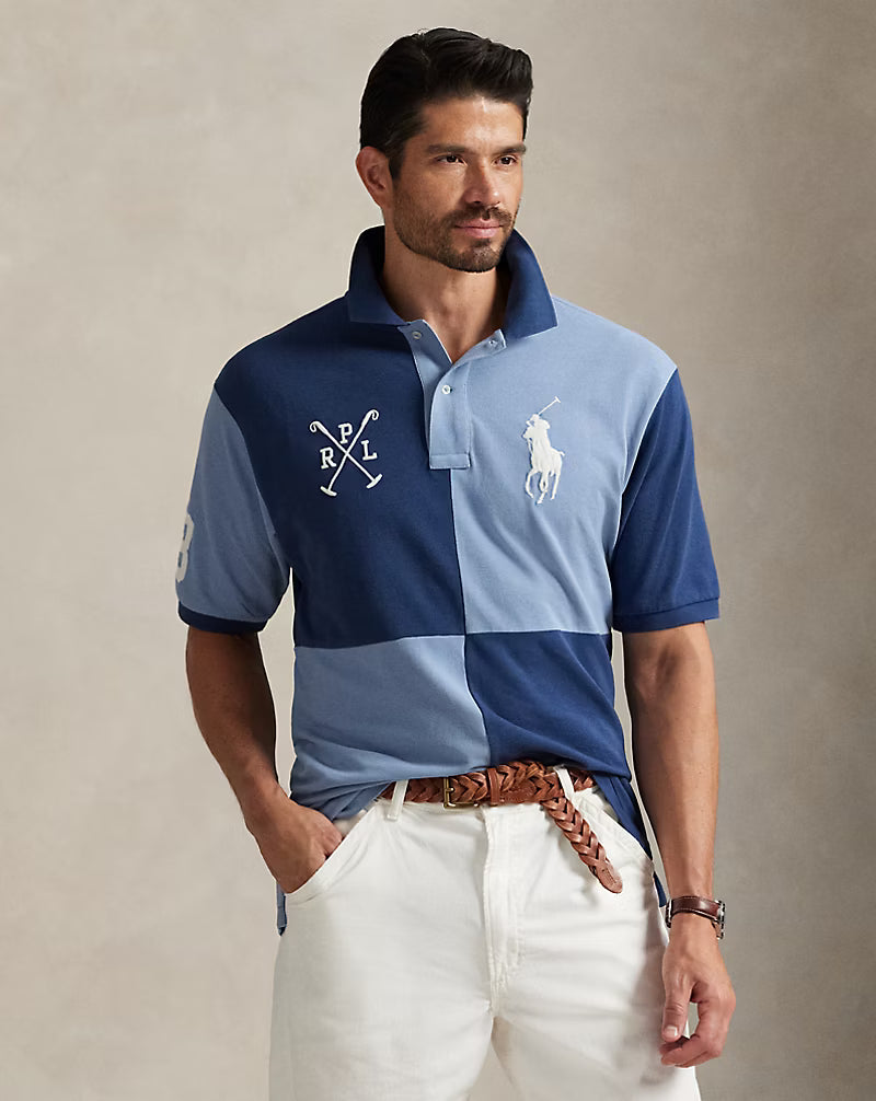 Polo en mesh Big Pony – Coupe Custom Slim Fit