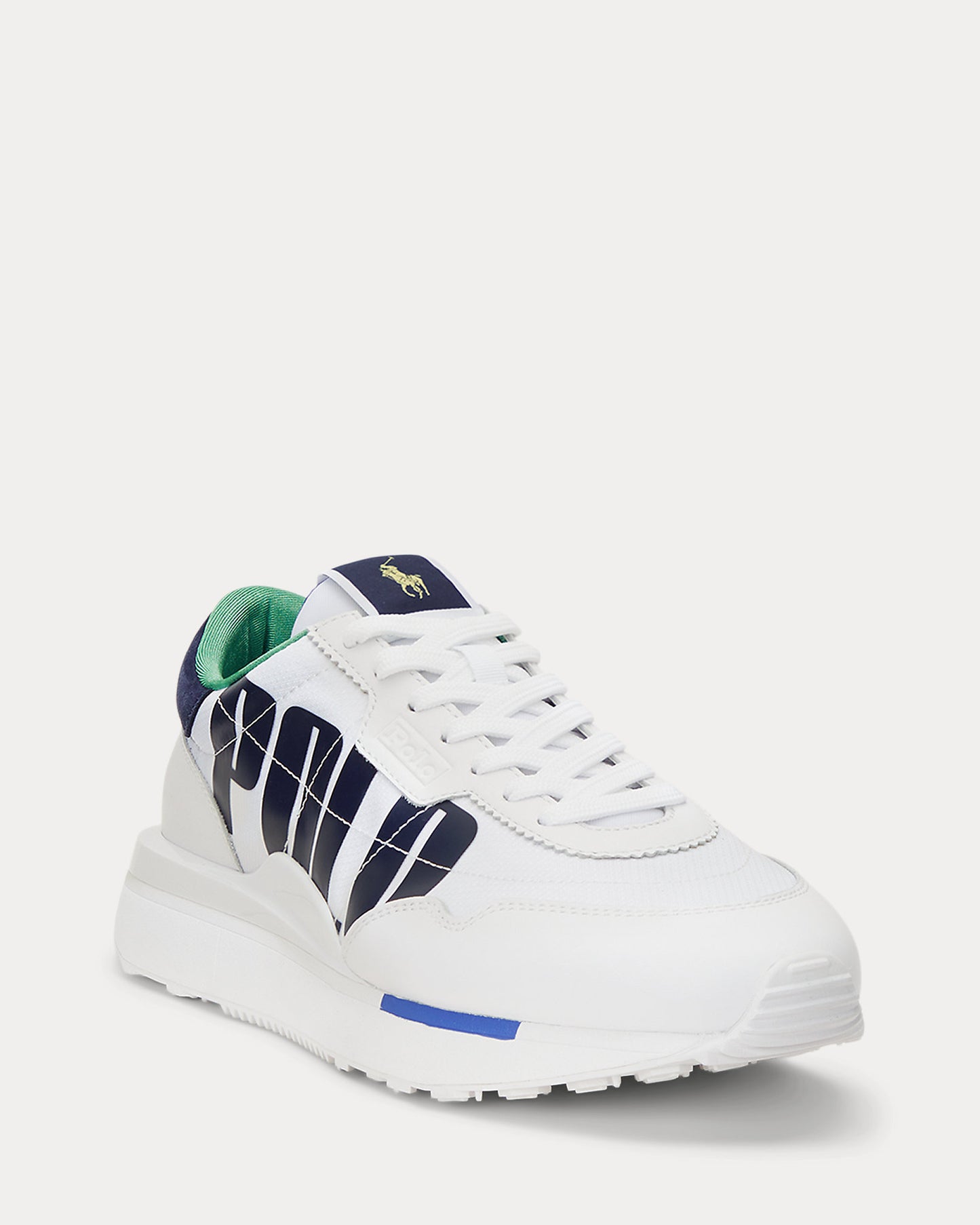 Sneakers Train 89 blanc en cuir et daim – Homme