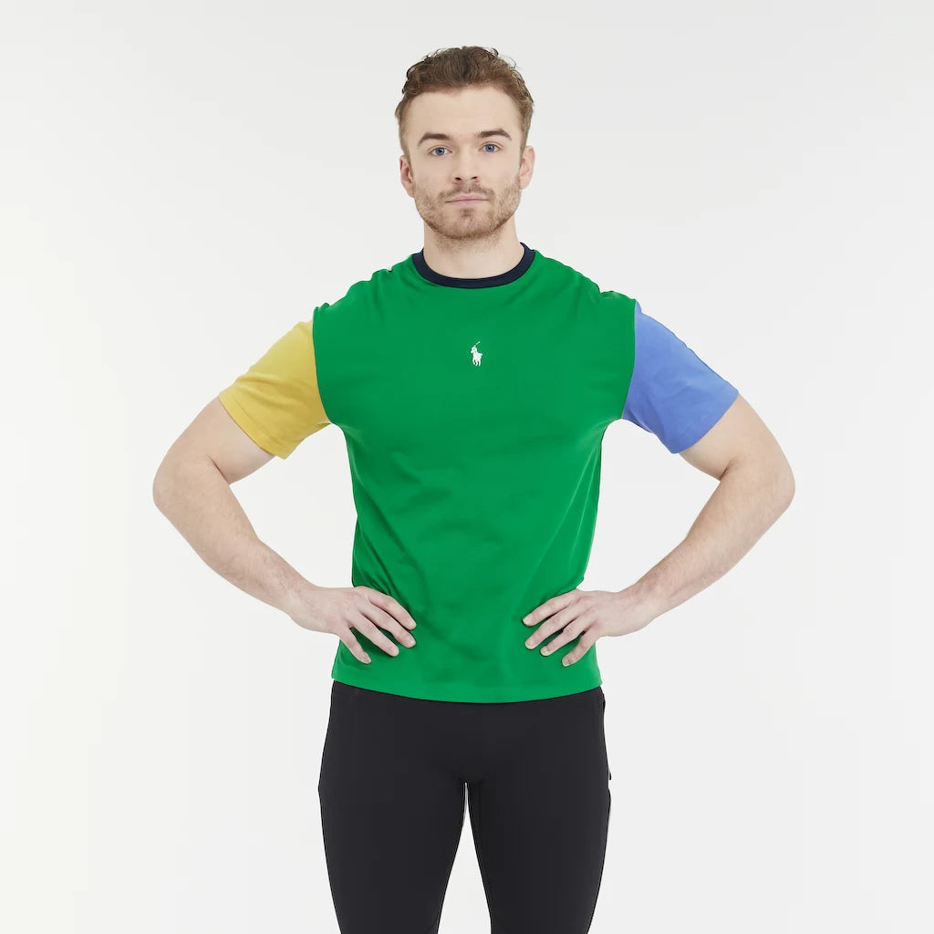T-shirt en jersey à blocs de couleurs