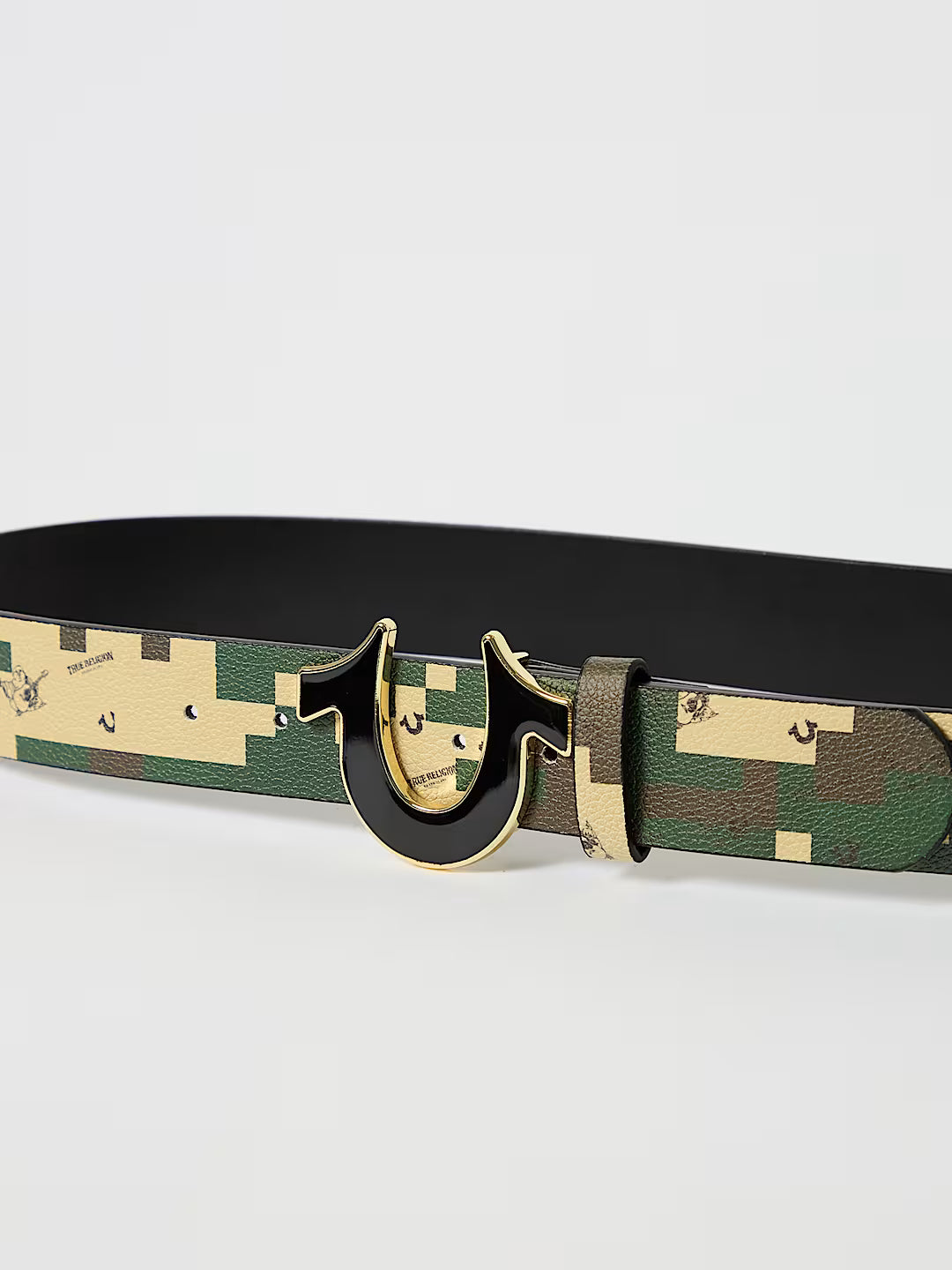 Ceinture à boucle fer à cheval camouflage